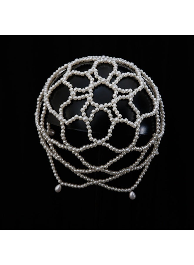 Elegant 1920s Flapper Pearl Headpiece - Vintage Hair Accessory for Women - Image 3